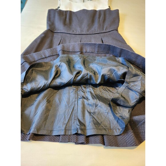 Tahari by ASL Women's Dress Navy Blue Nautical Fit & Flare Pleated size 8 - Picture 9 of 10